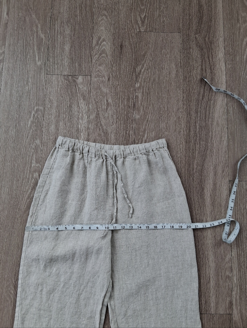 Reformation Olina Linen Pant In Oatmeal - Picture 11 of 16